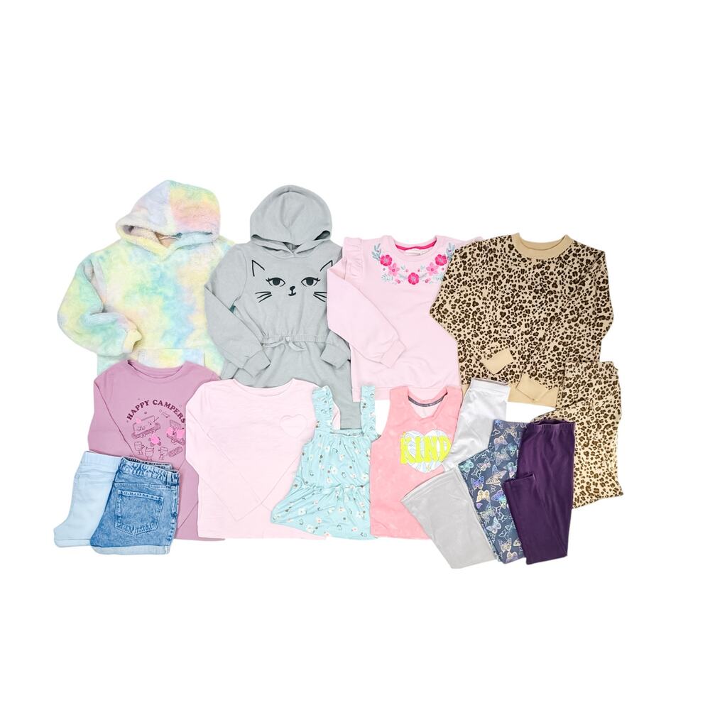 Girls Clothing Bundle Shorts Tops Sweater Legging Back To School 12 Pieces 10/12
